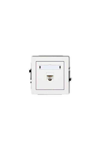 KARLIK DECO Socluri pentru computer 1xRJ45, cat. 5e, ecranate, 8 pini alb DGK-1e