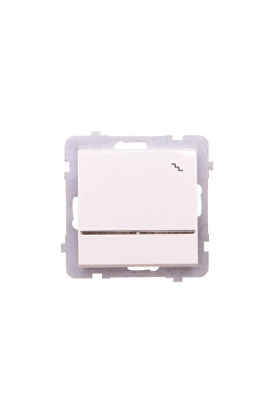 OSPEL Conector scară Sonata single 16AX IP20 cu iluminare din spate ecru (Łp-...