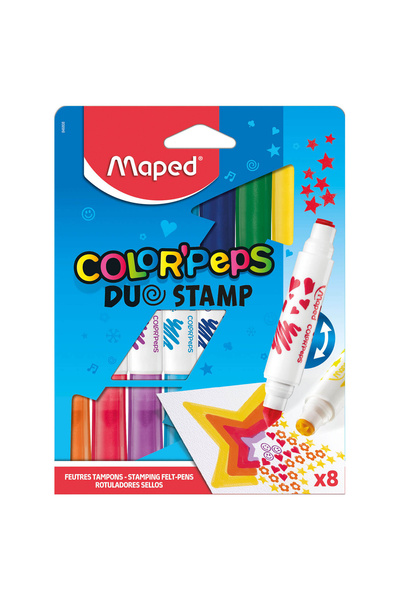Generic Brand Set 8 ștampile cu 2 capete, Color`Peps Duo Stamp, 7.5 mm, Multi...