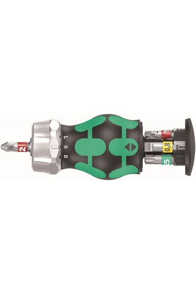 wera Kraftform Kompakt Stubby Magazin RA 1 (negru/verde, 7 piese, cu funcție ...