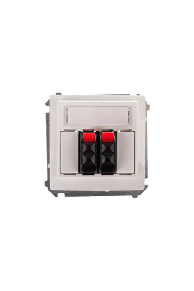 Kontakt-Simon Difuzor Priză MODUL DE BAZĂ DUAL cu câmp descriptiv alb - BMGL3...