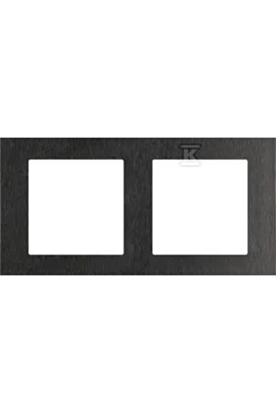Kontakt-Simon Simon 55 Nature Inox cadru dublu negru TRN2/190