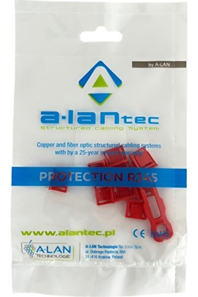 Alantec Blocare priză USB împotriva conexiunii neautorizate, culoare roșie (p...
