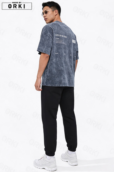 EFFRENATU Life on the Go Printed Large Size Unisex T-Shirt Tracksuit Set