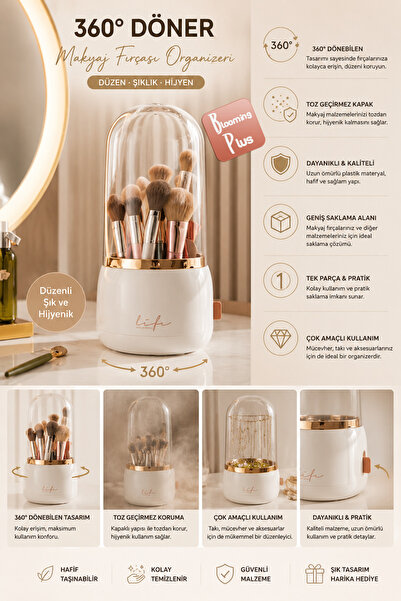 Blooming Plus Eleganță și ordine împreună: 360 °   Organizator rotativ pentru...