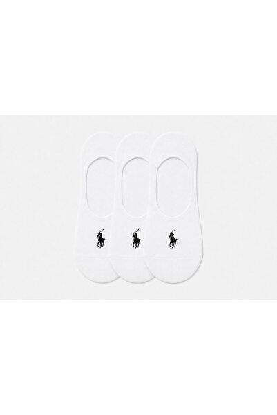 OEM Șosete invizibile Polo Ralph Lauren albe , set 3 perechi, unisex, logo br...