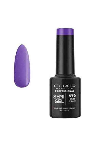 Elixir Επαγγελματικό Ημι-τζελ Ημι-μόνιμο Βερνίκι Νυχιών 696 Σκούρο Βιολετί Σκ...