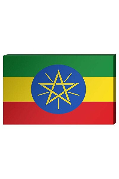 Atiq Ethiopian Flag Wall Decor Painting With Inner Frame Multicolour 40 x 60c...