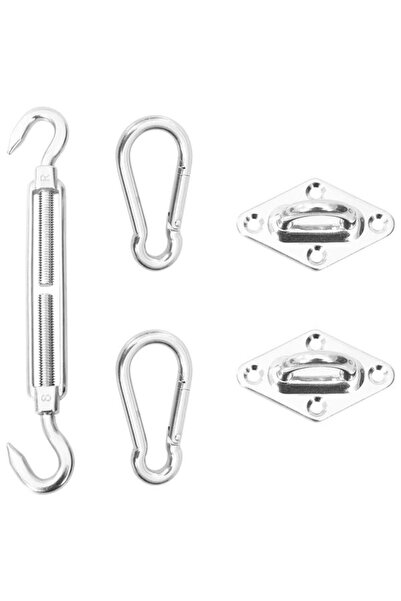 vidaxl Kit de accesorii pentru montarea parasolarului, 5 piese, oțel inoxidabil