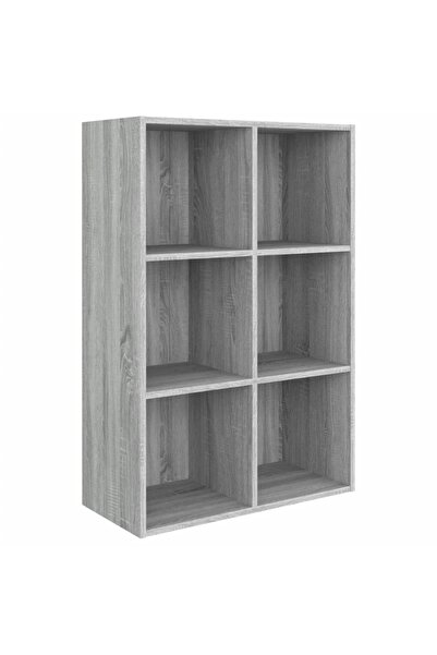 vidaxl Bibliotecă/Servantă, gri sonoma, 66x30x98 cm, lemn prelucrat