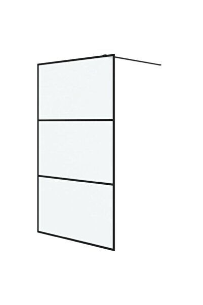 vidaxl Paravan de duș tip walk-in, negru, 115 x 195 cm, sticlă ESG mată