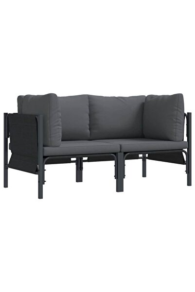 vidaxl Mobilier pentru Exterior 2 pcs Antracit 80 x 80 x 71 cm Oțel