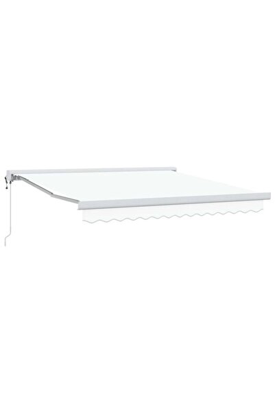 vidaxl Copertină albă 350 x 250 x 165 cm Poliester și Aluminiu