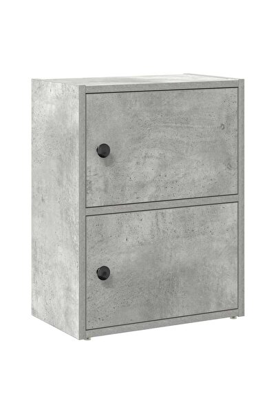 vidaxl Bibliotecă, gri beton, 40x24x52 cm, lemn prelucrat