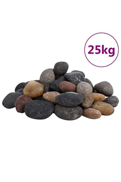 vidaxl Pietre de râu șlefuite, 25 kg, culori asortate, 5-8 cm