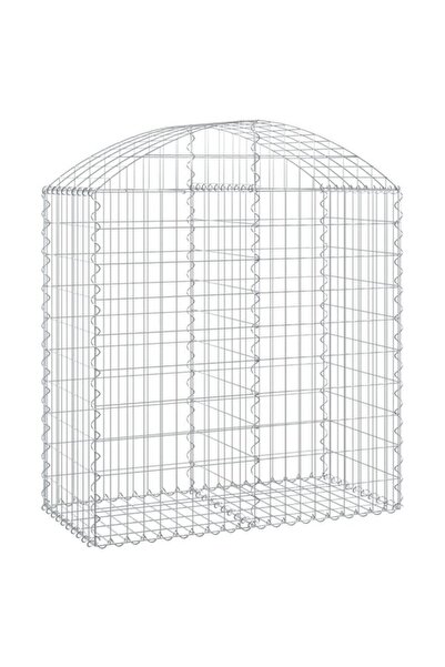 vidaxl Coș gabion arcuit, 100 x 50 x 100/120 cm, fier galvanizat