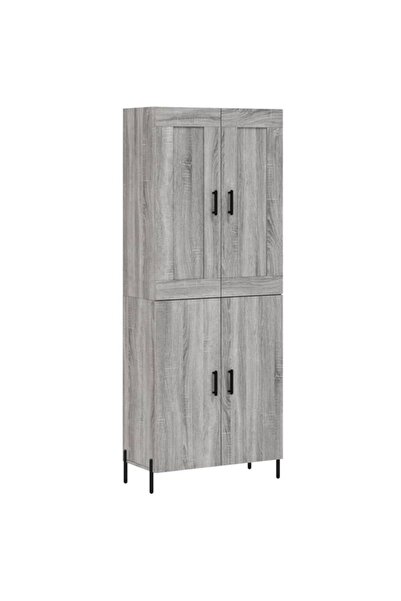 vidaxl Dulap înalt, Gri Sonoma, 69.5 x 34 x 180 cm, Lemn prelucrat