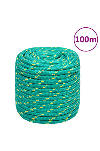 vidaxl Frânghie de barcă, verde, 18 mm, 100 m, polipropilenă