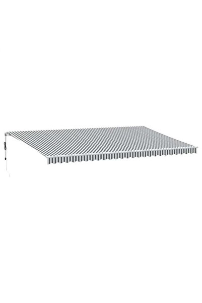 vidaxl Copertină retractabilă automată cu LED, Antracit/Alb, 600 x 300 cm