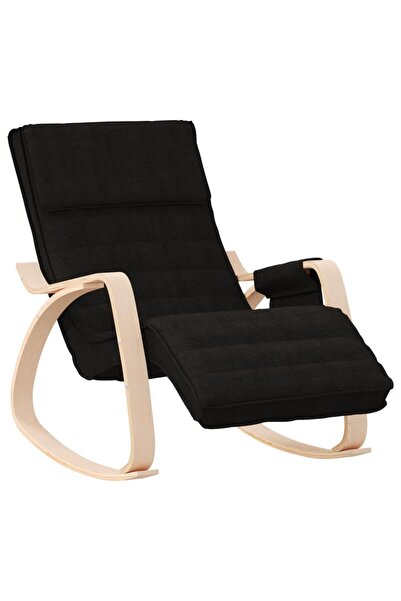 vidaxl Scaun balansoar, negru, material textil