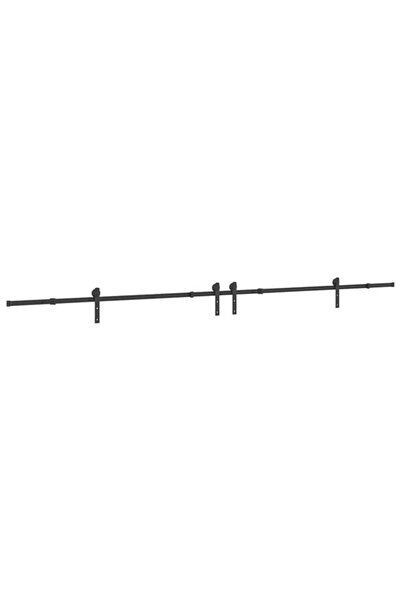 vidaxl Set de feronerie pentru ușă glisantă, negru, 400 cm, oțel