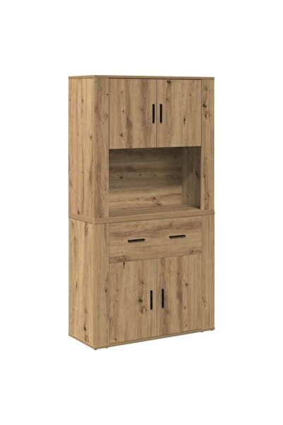 vidaxl Comodă înaltă din stejar artizanal 80 x 33 x 150 cm Lemn compozit