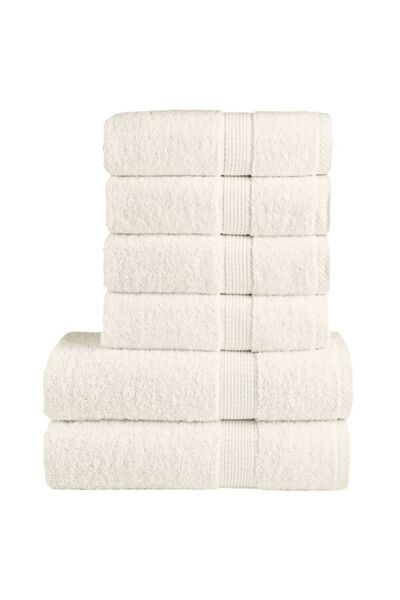 vidaxl Set de prosoape SOLUND Premium, 6 piese, crem, 600 g/m²