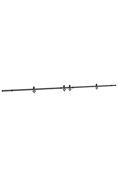 vidaxl Set de feronerie pentru ușă glisantă, Negru, 427 cm, Oțel