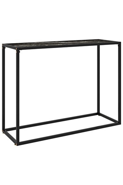vidaxl Masă consolă, negru, 100x35x75 cm, sticlă securizată