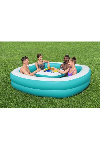 BESTWAY Piscina gonflabilă, Sippin 54446, pătrată, 218 x 218 x 48 cm, 737 lit...