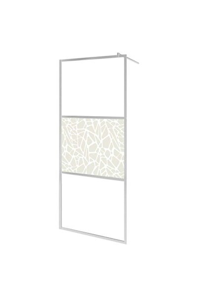 vidaxl Paravan de duș walk-in, 80 x 195 cm, sticlă ESG, model piatră