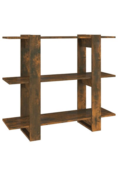 vidaxl Bibliotecă/Separator cameră, stejar fumuriu, 100x30x87 cm