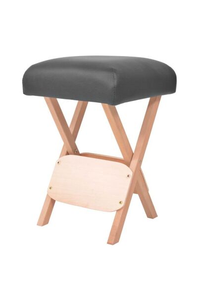 vidaxl Scaun de masaj pliabil cu șezut gros de 12 cm, negru