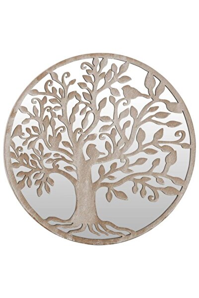 vidaxl Oglindă rotundă, nisip, 60 x 2.5 cm, fier, pentru interior