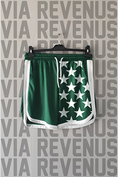 Vordevia Star Printed Unisex Retro Varsity Sports Training Shorts
