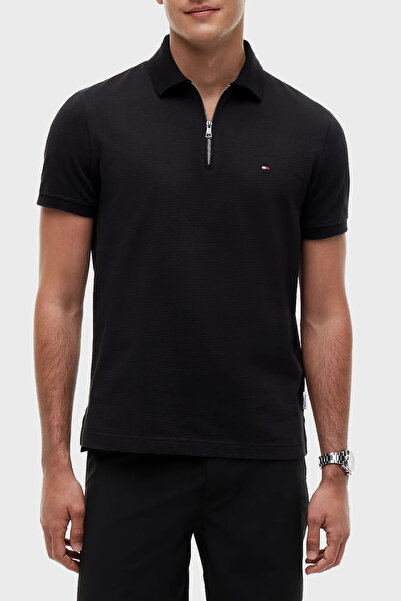 Tommy Hilfiger Pamuklu Regular Fit Yarım Fermuarlı Polo Yaka T Shirt Erkek PO...