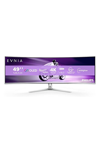 Philips 49M2C8900L/00 Monitor curbat QD-OLED SuperWide de 49 inci 5120x1440 1...