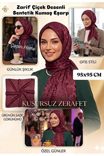 ÇEÇEN HOME (1 Piece) Elegant Floral Pattern Scarf,Breathable Synthetic Fabric...