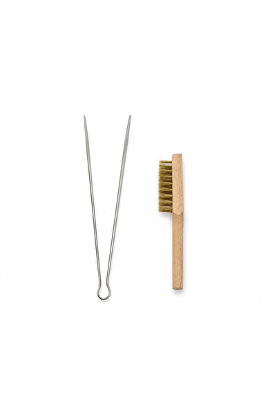 gucmetal Katlanır Mangal Tel Izgara Seti – Ahşap Saplı Grill Basket + Maşa, S...