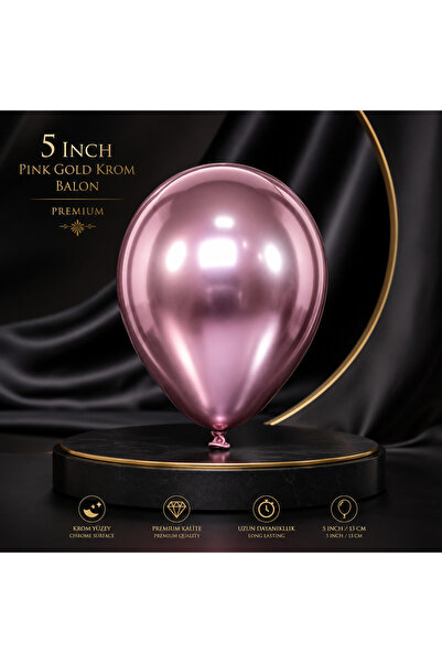 eğlencemarketi 10 Adet Krom Balon Renk Seçenekli 5 inç