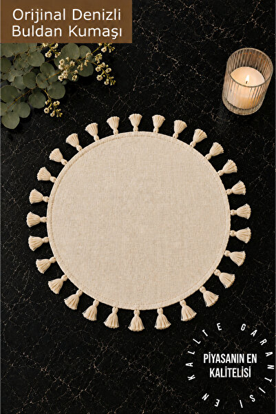 Deko Dekor Fırfırlı Keten Buldan Supla 1 Adet 35x35