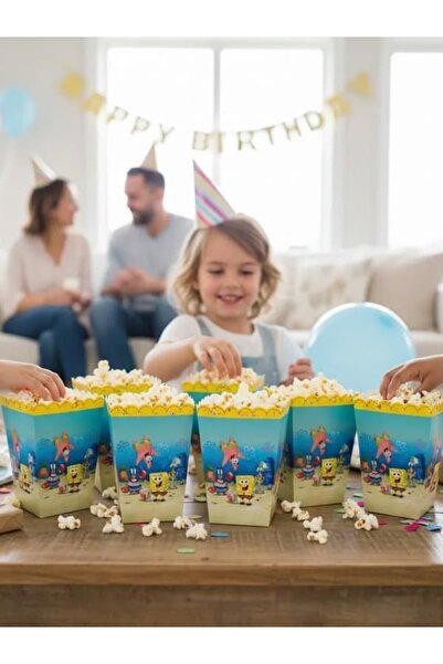 parti show Sünger Bob Mısır Kutusu 8 Adet