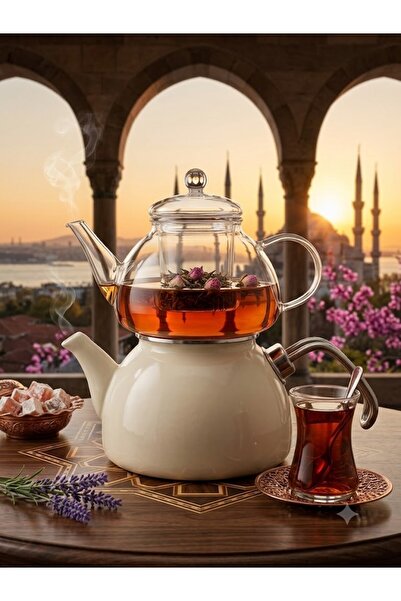 GFSMORE Enameled Glass Teapot Creamer Simple