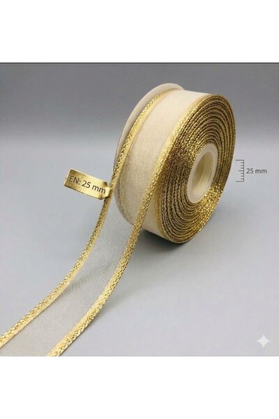 DUCK HOBY 5 Meters Organza Ribbon 2.5 cm (25 mm) Width, Glitter Organza Ribbo...
