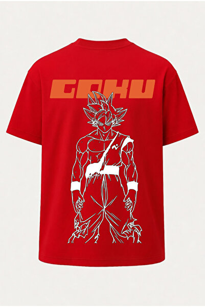 nirvoda Oversize Son Goku Dragon Ball Kakarot Printed T-Shirt - Large Print o...