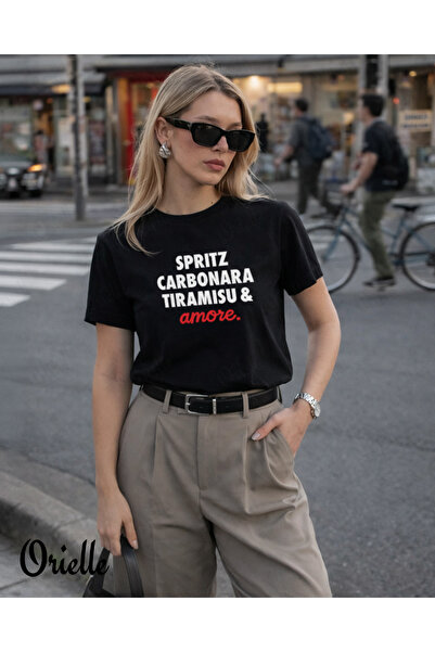 Orielle Tricou Negru Spritz și Amore
