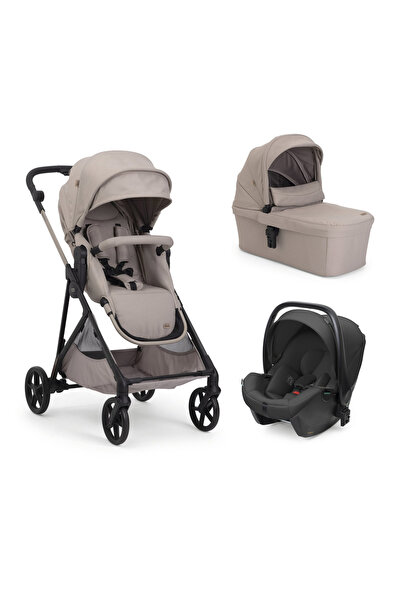 Chicco Carucior copii 3 in 1 Seety, cu scaun auto Kory Plus I-Size, Sandshell...
