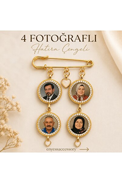 Kişiye Özel 4 Fotoğraflı Hatıra Çengeli - Anı Çengeli