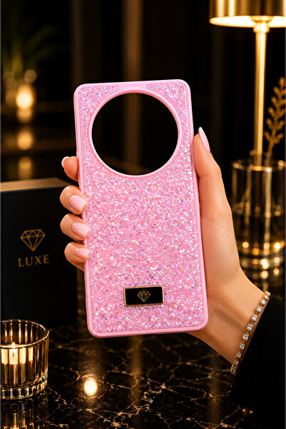 TechTrove Honor Magic 7 Lite İçin Uyumlu Işıltılı Full Taşlı Kamera Koruma Çı...