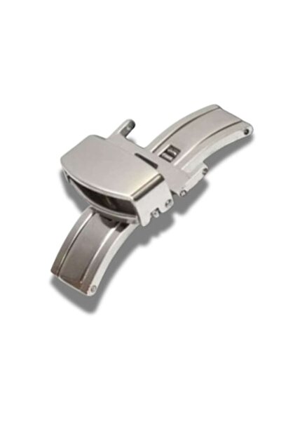 OEM Cataramă deployantă argintie de 12 mm pentru curea de ceas din piele